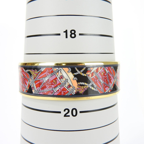 Hermes Hermes Emilel GM Cloisonne Bracelet Multicolor Metal Bangle - Picture 9 of 9